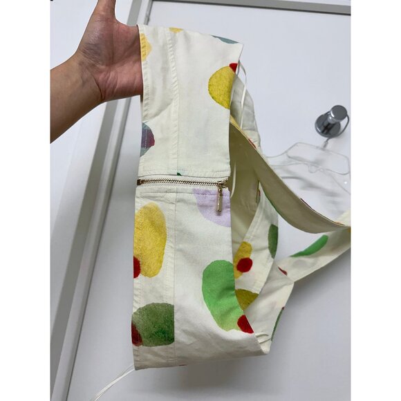 Rachel Antonoff Filthy Martini Olive Print Antonia Crop Top Dots Circles 12 - Picture 11 of 14